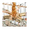 Pendente Cristal Koine On 26X 80Cm 12*E14 Ouro Brilho Nordecor