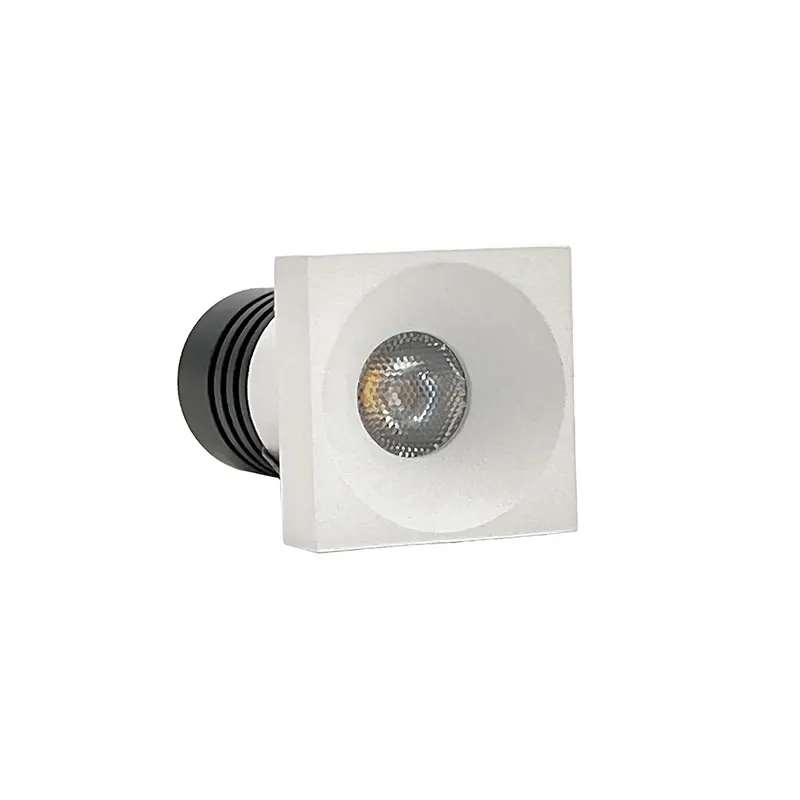Mini Spot Led Auko Lai Quadrado Embutir 1W 3000K Irc90 Branco Nordecor