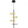 Pendente Led Kote 4 Mod 40W 3000K Preto e Dourado Texturizado Nordecor