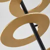 Pendente Led Kote 4 Mod 40W 3000K Preto e Dourado Texturizado Nordecor