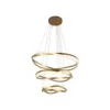 Pendente Led Euni Odi 40/60/80Cm 173W 3000K 2880 Dourado Fosco Nordecor
