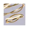 Pendente Led Euni Odi 40/60/80Cm 173W 3000K 2880 Dourado Fosco Nordecor