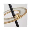 Pendente Led Kote 3 Mod 30W 3000K Preto e Dourado Texturizado Nordecor