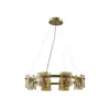 Pendente Bouze Cin 80CM 8XG9 Dourado e Amabar Nordecor