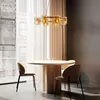 Pendente Bouze Cin 80CM 8XG9 Dourado e Amabar Nordecor