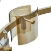 Pendente Bouze Cin 80CM 8XG9 Dourado e Amabar Nordecor