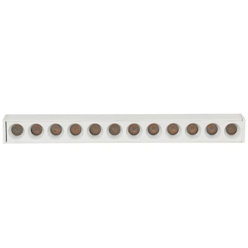 Luminaria LED Mag 12 Focos 2700K 12W 48V 23x4,3x2,2cm Branco Gaya