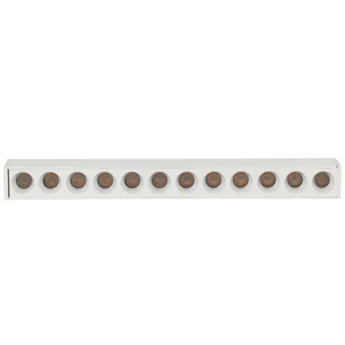 Luminaria LED Mag 12 Focos 2700K 12W 48V 23x4,3x2,2cm Branco Gaya