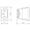 Modulo Tomada 2P+T 10A 250V B. Parafuso Branco Pial Plus Legrand
