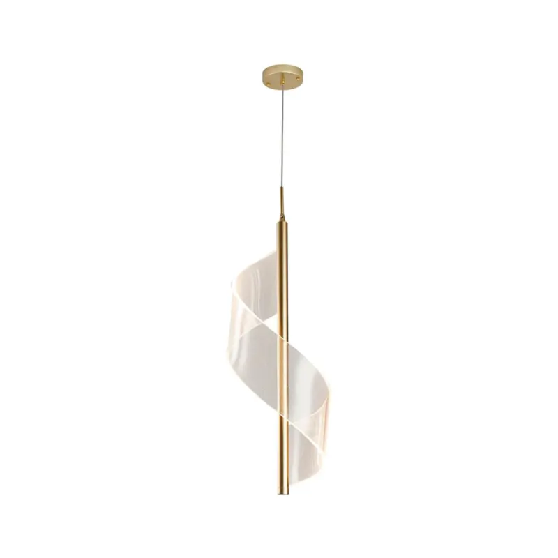 Pendente Led Ruban 1Mod. 9W 3000K Dourado Fosco Nordecor