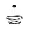 Pendente Led Euni Odi 60/80Cm 135W 3000K Preto Nordecor
