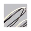 Pendente Led Euni Odi 60/80Cm 135W 3000K Preto Nordecor