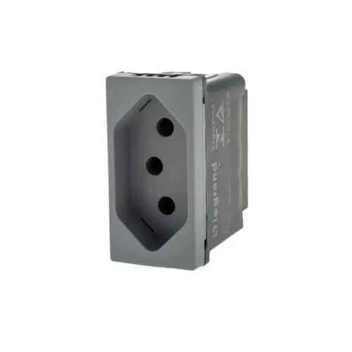 Modulo Tomada 2P+T 20A 250V B. Parafuso Cinza Pial Plus + Legrand