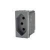 Modulo Tomada 2P+T 10A 250V B. Automatico Cinza Pial Plus + Legrand