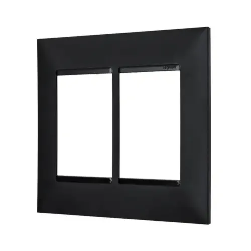 Placa 3+3 Postos 4X4 Preto Pial Plus + Legrand