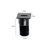 Mini Spot Led Domy Ini Quadrado Embutir 1W 3000K Irc90 Preto Nordecor