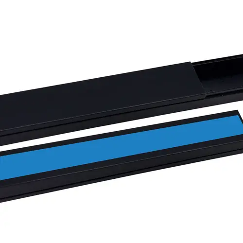 Canaleta Plastica 20X10X0,6MM 2M Com Adesivo Preta Force line
