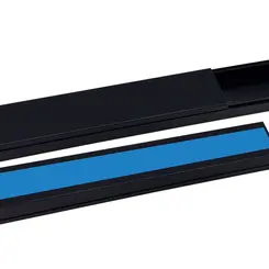 Canaleta Plastica 20X10X0,6MM 2M Com Adesivo Preta Force line