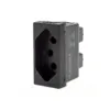 Modulo Tomada 2P+T 10A 250V B. Automatico Preto Pial Plus + Legrand