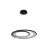 Pendente Led Zahal 2 MOD. 42/62CM 54W 3000K Preto Nordecor