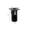 Mini Spot Led Domy Nam Quadrado Embutir 1W 3000K Irc90 Preto Nordecor