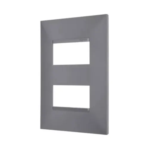Placa 2 Postos Separados 4X2 Cinza Pial Plus + Legrand