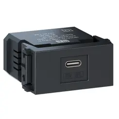 Modulo Tomada Keystone USB-C Preto
