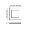 Plafon Quadrado Pegasus 420X420X50Mm 66,4W 8635Lm 3000K Bivolt Bt Bt Usina