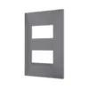 Placa 2 Postos 4X2 Cinza Pial Plus + Legrand