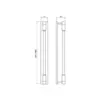 Arandela Loure 52X1280X75Mm 1x8 Led 120Cm Bt Bt Usina