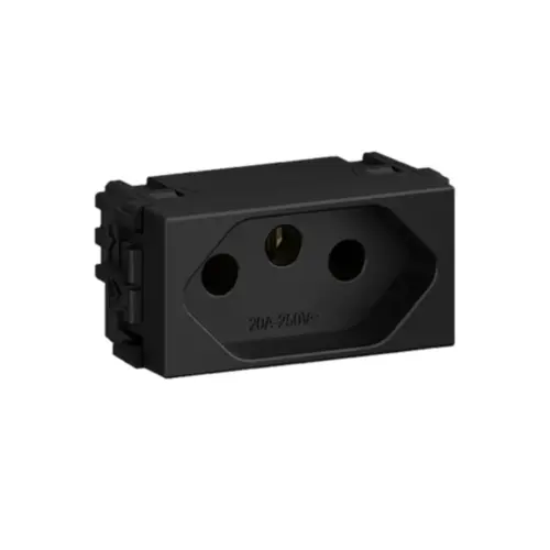 Modulo Tomada De Energia 2P+T 20 A/250 Vca Preto