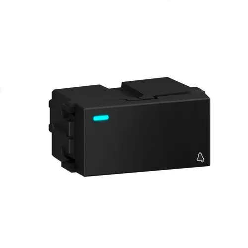 Modulo Pulsador Campainha C/Led 10A/250V Preto