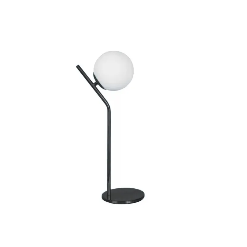Luminaria de Mesa Angular Redondo 52x14x26cm 1XE27 G45 Pt Pt Fc Usina