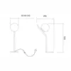 Luminaria de Mesa Angular Redondo 52x14x26cm 1XE27 G45 Pt Pt Fc Usina