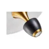 Pendente Led Sowa 10W 3000K Preto e Dourado Fosco Nordecor