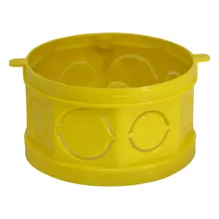 Caixa De Luz Octagonal Amarelo PVC C/ Fundo Removivel Plastilit