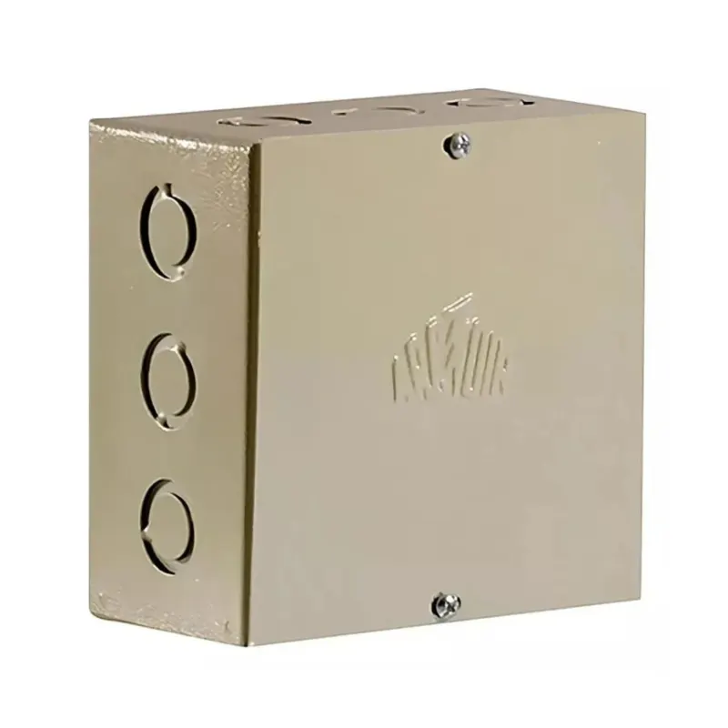 Caixa De Passagem Sobrepor Aco 80x80x20 Bege Arcoir