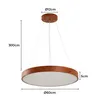 Pendente Led Oris 3000k 36w 60cm Imbuia Nordecor