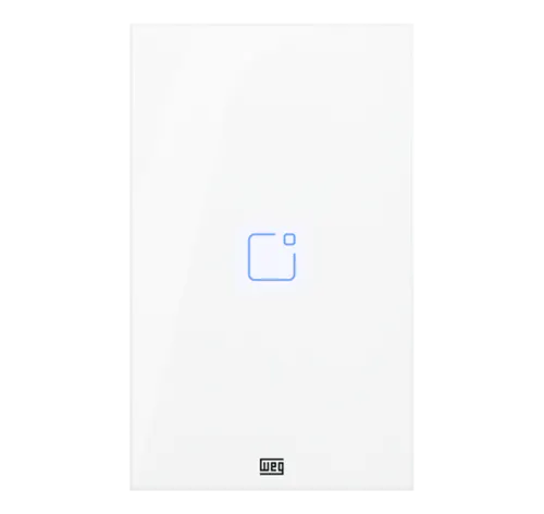 Interruptor Inteligente Smart Home 1 Tecla Touch Wi-Fi + Rf 4X2 Branco Weg Home
