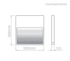 Balizador De Sobrepor Big Neu 2 Branco 3W 120LM STH8755/30 Stella