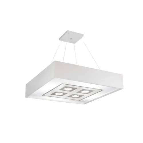Pendente Focus 4 Box 450X450X120Mm 4xE27 / 4 Mr16 Bt Bt 1Branco Usina