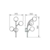 Arandela Zuca 375X560X310Mm 3xG9 Bt Bt Fc Usina
