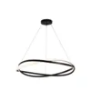 Pendente Led Euni Odi 80Cm 77W 3000K Preto Nordecor