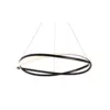 Pendente Led Euni Odi 80Cm 77W 3000K Preto Nordecor
