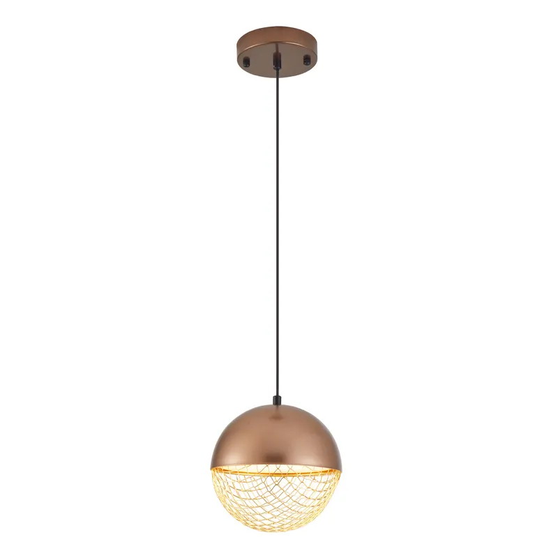 Pendente Led Rezi 18Cm 12W 3000K Cobre Nordecor