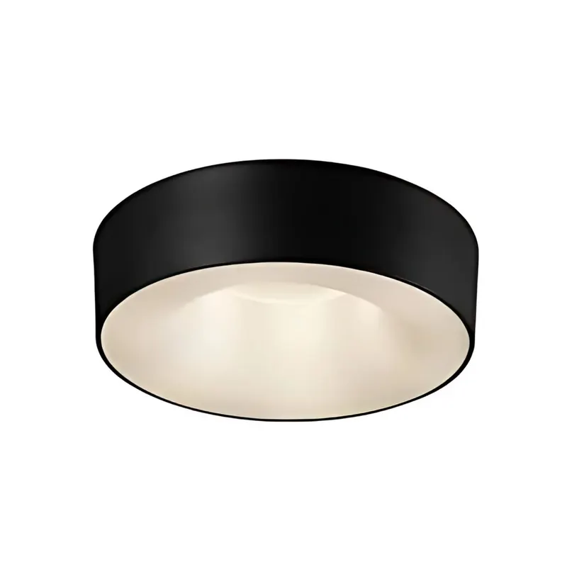 Plafon Vulcano Ø550X140Mm 6xE27 Preto Preto Usina