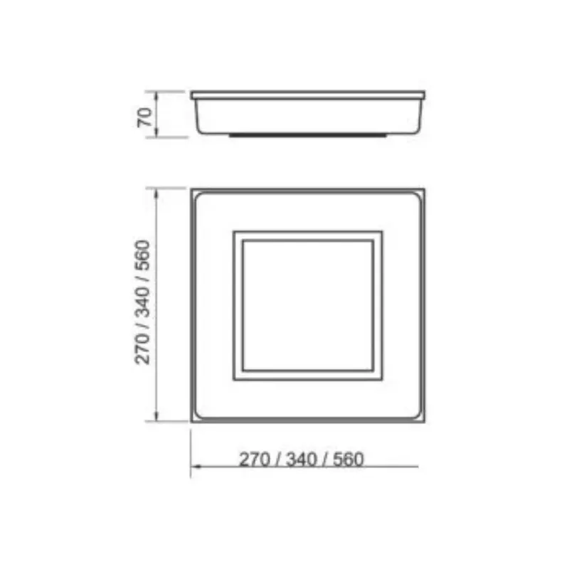 Plafon Quadrado Pegasus 680X680X50Mm 115,2W 14975Lm 3000K Bivolt Bt Bt Usina