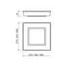 Plafon Quadrado Pegasus 680X680X50Mm 115,2W 14975Lm 3000K Bivolt Bt Bt Usina