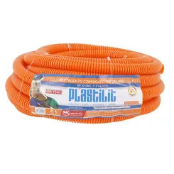 Eletroduto Corrugado Reforcado DN 20 Laranja 1/2" 10mts Plastilit