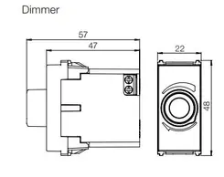 Modulo Dimmer Rotativo 300W/127V  Preto